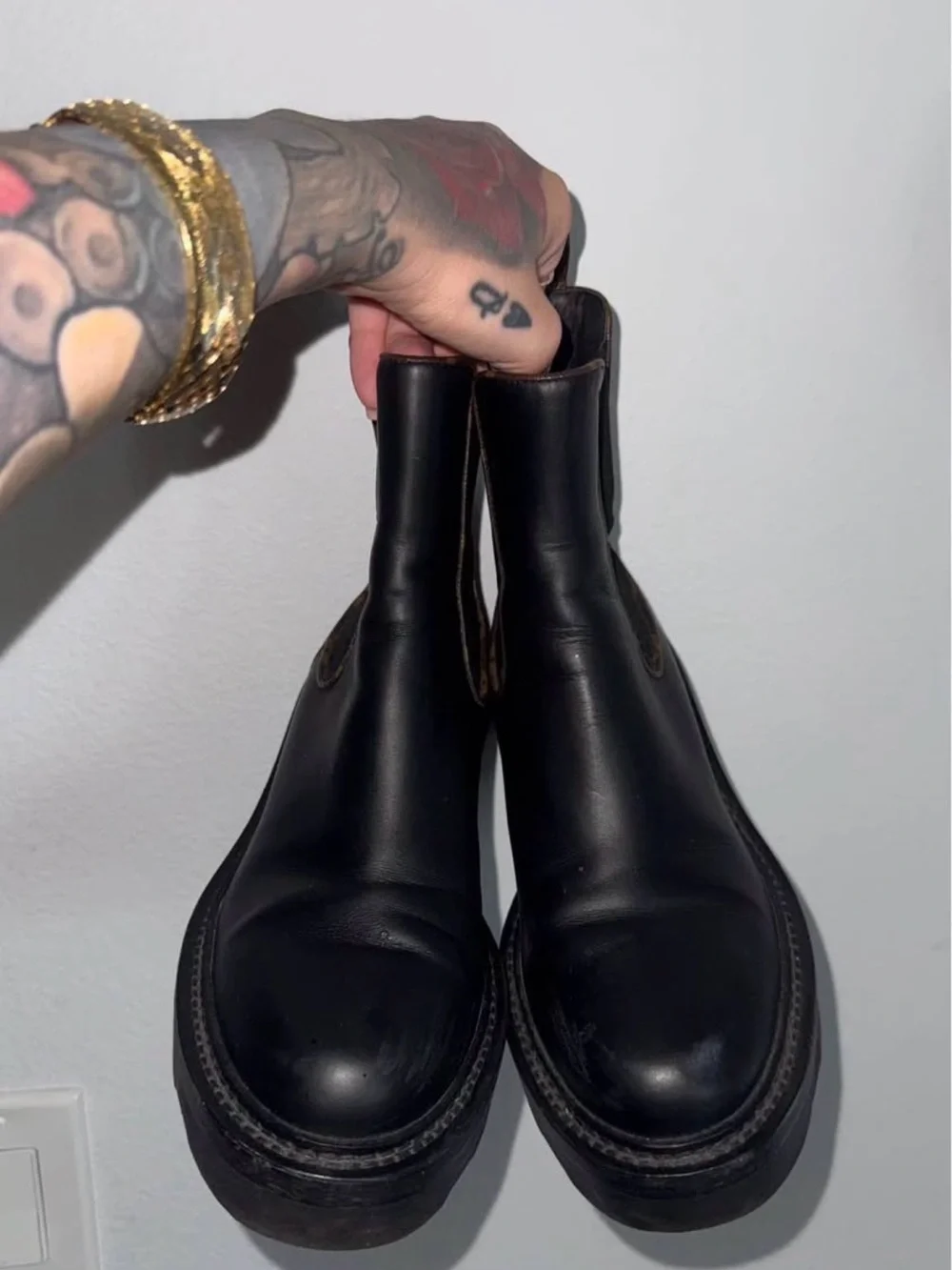 LOUIS VUITTON Calfskin Monogram Beaubourg Ankle Boots size 37.5